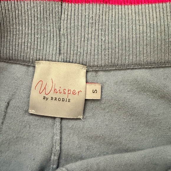 Whisper by Brodie Fine Cashmere ‘Ruby’ NHS Rainbow Joggers - Picture 2 of 4
